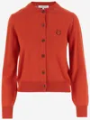 Maison Kitsuné Maison Kitsune' Wool Cardigan With Fox Patch