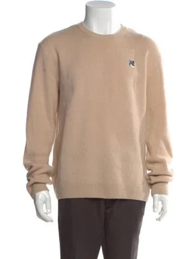 Pre-owned Maison Kitsuné Wool Crew Neck Pullover In Neutral