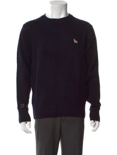 Pre-owned Maison Kitsuné Wool Crew Neck Pullover W/ Tags In Black