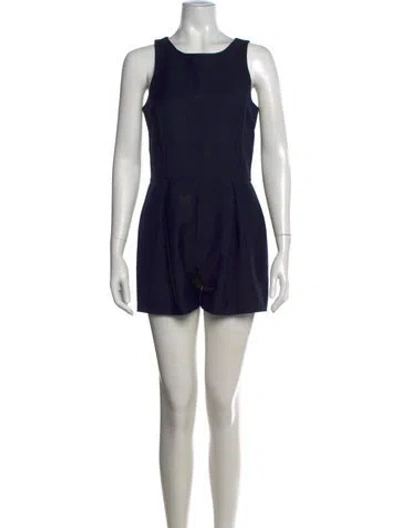 Pre-owned Maison Kitsuné Wool Crew Neck Romper In Blue