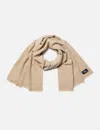 Maison Kitsuné Wool Fringe Scarf In Neutral