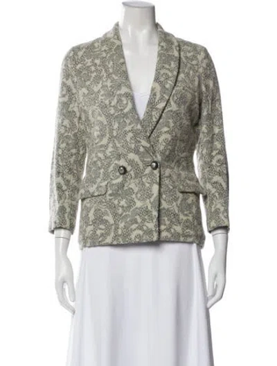Pre-owned Maison Kitsuné Wool Printed Blazer In Black