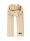 Maison Kitsuné Wool Scarf Scarves And Foulards Beige In Brown