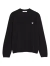 Maison Kitsuné Fox-head Embroidered Sweatshirt In Black