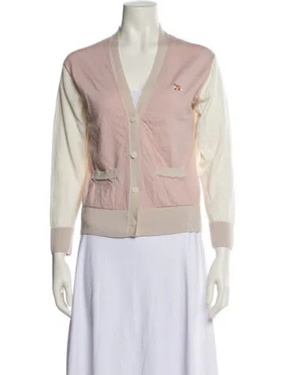 Pre-owned Maison Kitsuné Wool Sweater In Purple