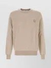 Maison Kitsuné Wool Sweater With Ribbed Cuffs And Hem In Neutral