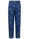 Maison Kitsuné Workwear Blue Denim Jeans In Blue