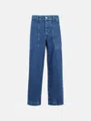 Maison Kitsuné 'workwear' Blue Denim Jeans In Blue