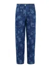 Maison Kitsuné Workwear Blue Denim Jeans In Blue