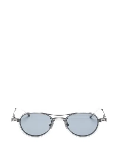 Maison Kitsuné X A. Society Hikari Sunglasses In Blue