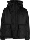 Maison Kitsuné X And Wander Logo-print Padded Jacket In Black