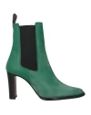 Maison Kitsuné X Atp Atelier Woman Ankle Boots Emerald Green Size 8 Cowhide In Green