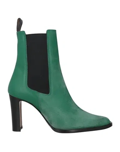 Maison Kitsuné X Atp Atelier Woman Ankle Boots Emerald Green Size 8 Cowhide