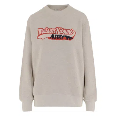Maison Kitsune X Autry Sweatshirts In Gray