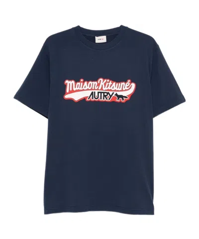 Maison Kitsuné Maison Kitsune X Autry T-shirt In Blue