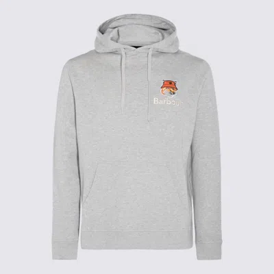 MAISON KITSUNÉ X BARBOUR MAISON KITSUNÉ X BARBOUR GREY COTTON SWEATSHIRT