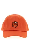 Maison Kitsuné X Hunter Fox Head Embroidered Baseball Cap In Orange