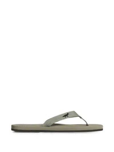 Maison Kitsuné X Indosole Easy Living Fox-patch Flip Flops In Multi