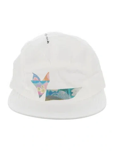 Pre-owned Maison Kitsuné X Kentaro Kobuke Printed Baseball Cap W/tags In White