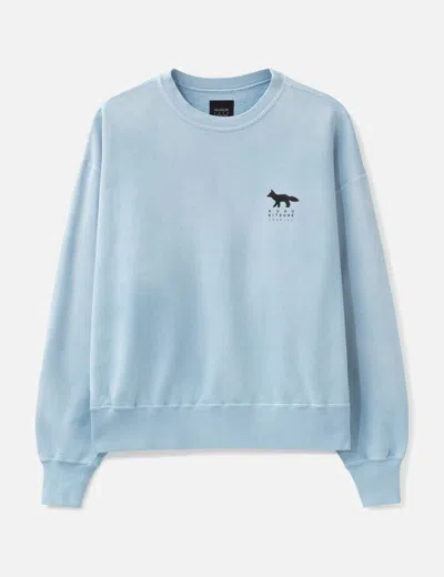Maison Kitsuné X Kuro Sunfaded Fox Sweat Shirt In Blue