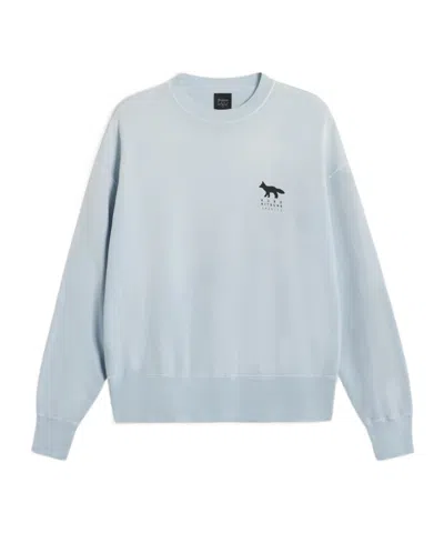 Maison Kitsuné Maison Kitsune X Kuro Sunfaded Fox Sweat Shirt In Blue