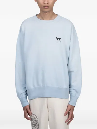 Maison Kitsuné X Kuro Sunfaded Fox Sweatshirt In Blue