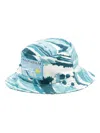 Maison Kitsuné X Vilebrequin Tie-dye Bucket Hat In Blue