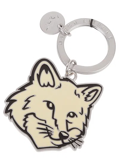 Maison Kitsuné Maison Kitsune' Bold Fox Head Keyring In Neutral