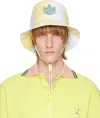 Maison Kitsuné Logo-patch Bucket Hat In S725 Lemon Stripes