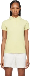 Maison Kitsuné Yellow Baby Fox Polo In P712 Chalk Yellow