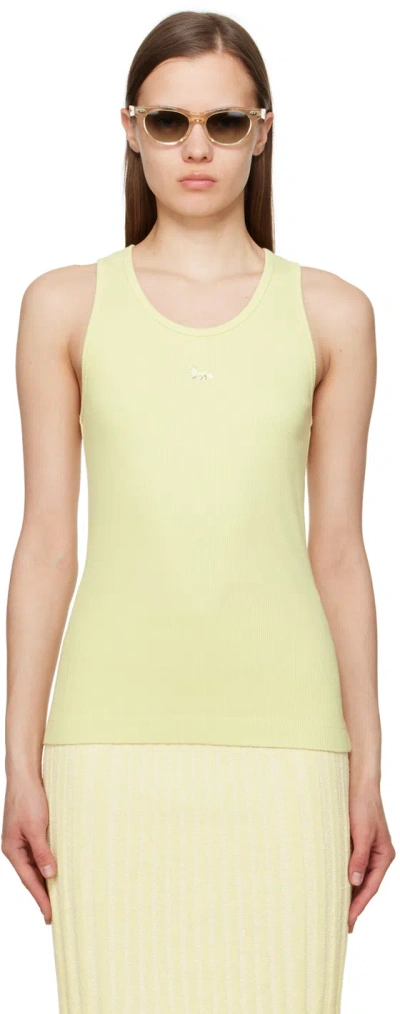 Maison Kitsuné Yellow Baby Fox Tank Top