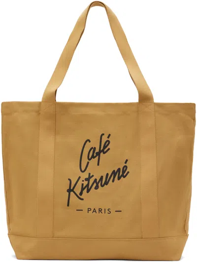 Maison Kitsuné Yellow 'café Kitsuné' Tote
