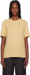 Maison Kitsuné Yellow Chillax Fox Patch Regular T-shirt In 0116 Goldie