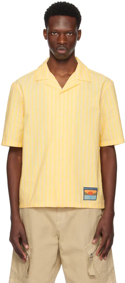 Maison Kitsuné Yellow Resort Shirt In S720 Light Yellow