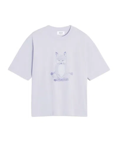 Maison Kitsuné Yoga Fox Boxy T-shirt In Blue