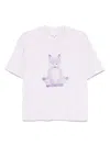 MAISON KITSUNÉ MAISON KITSUNE' YOGA SOFT BOXY T SHIRT IN MAUVE