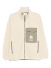 Maison Kitsuné Casual Fleece Zipped Jacket Clothing In White
