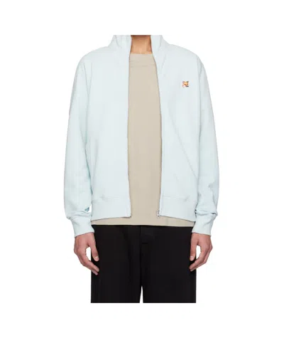 Maison Kitsuné Zipper Sweatshirt In White