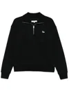 Maison Kitsuné Baby Fox Cotton Sweatshirt In Black