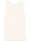 Maison Kitsuné Baby Fox-patch Tank Top In Ivory