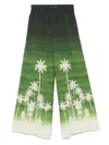 Maison La Plage Como Flared Trousers In Green
