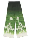 Maison La Plage Como Flared Trousers In Green