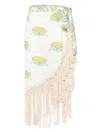Maison La Plage Marie Louis Midi Skirt In White