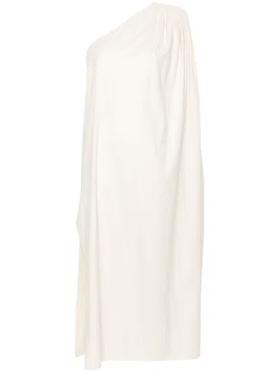 Maison La Plage Hydra One-shoulder Midi Dress In Neutrals