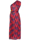 Maison La Plage Ravello Midi Dress In Red