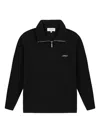 Maison Labiche Amour Half-zip Wool Sweater In Black