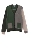 Maison Labiche Balfournier Colour-block Patch-pocket Cardigan In Green
