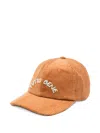 Maison Labiche Beaumont Tutto Bene Corduroy Cap In Gold