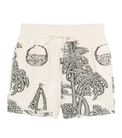 Maison Labiche Beige Printed Swim Shorts