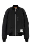 Maison Labiche Black Nylon Bomber Jacket In Black